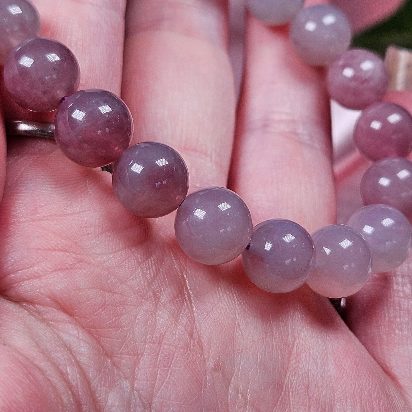 Lavender rose quartz 9mm bracelet