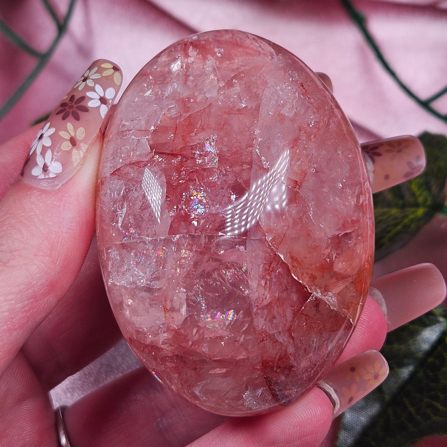 Fire quartz palmstone (pick your own)