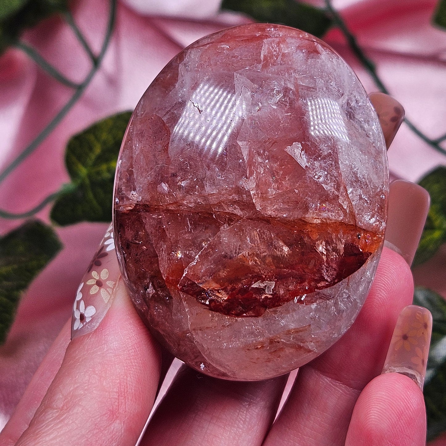 Fire quartz palmstone (pick your own)