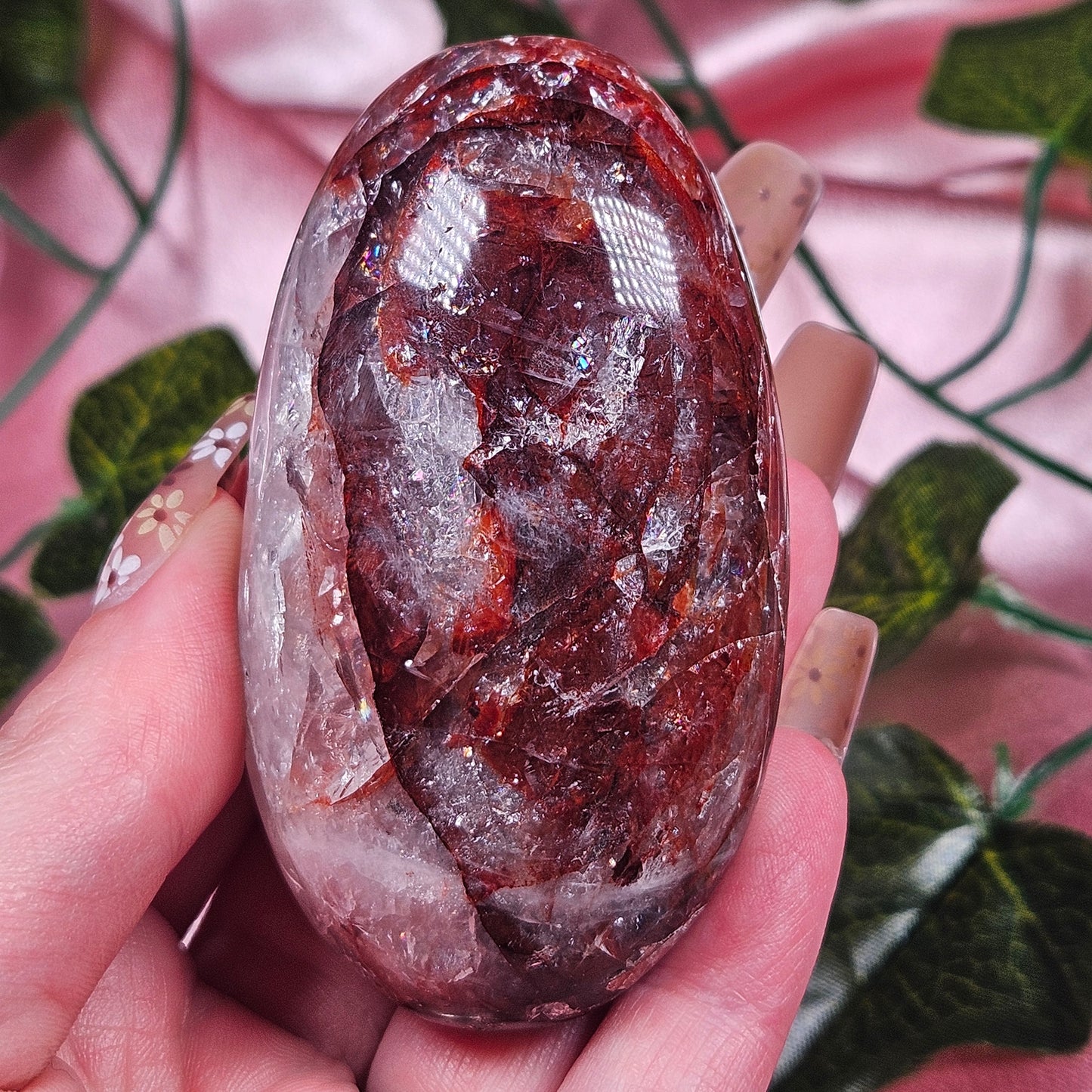 Fire quartz palmstone (pick your own)