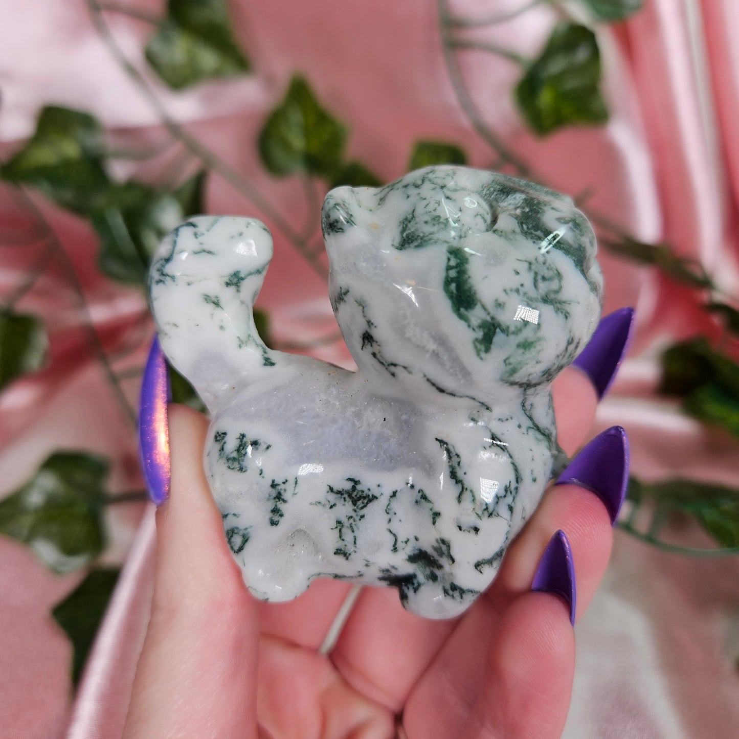 Moss agate cat