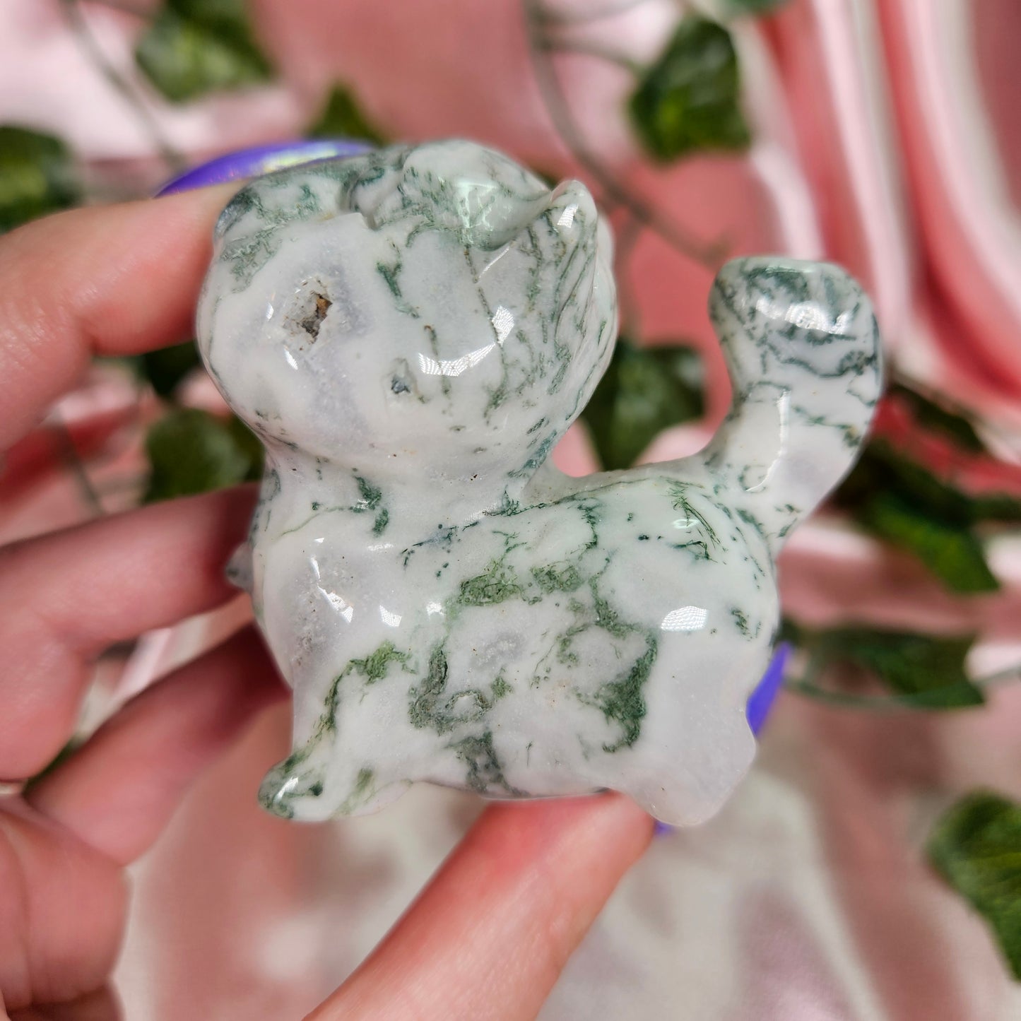 Moss agate cat