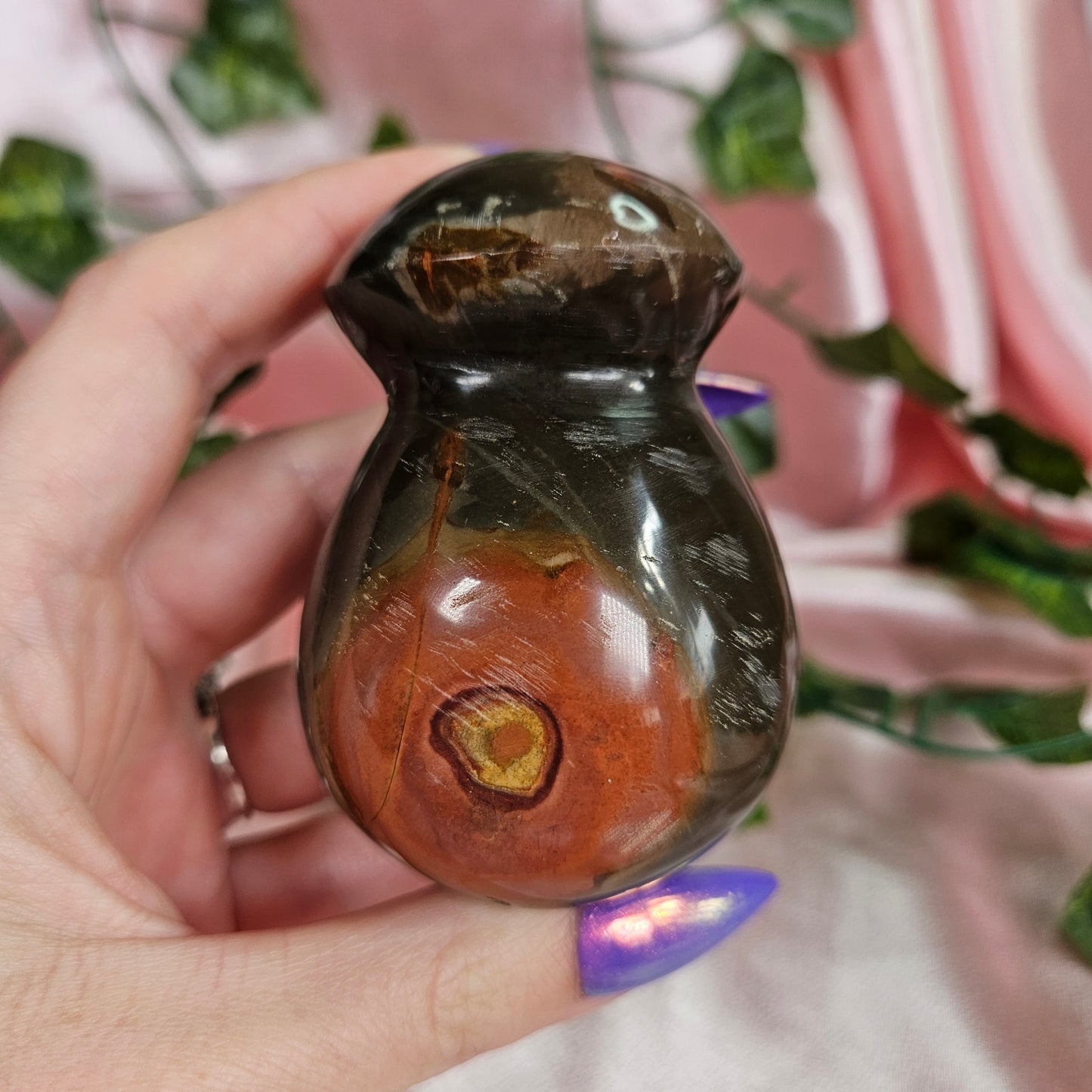 Polychrome jasper mushie 10A