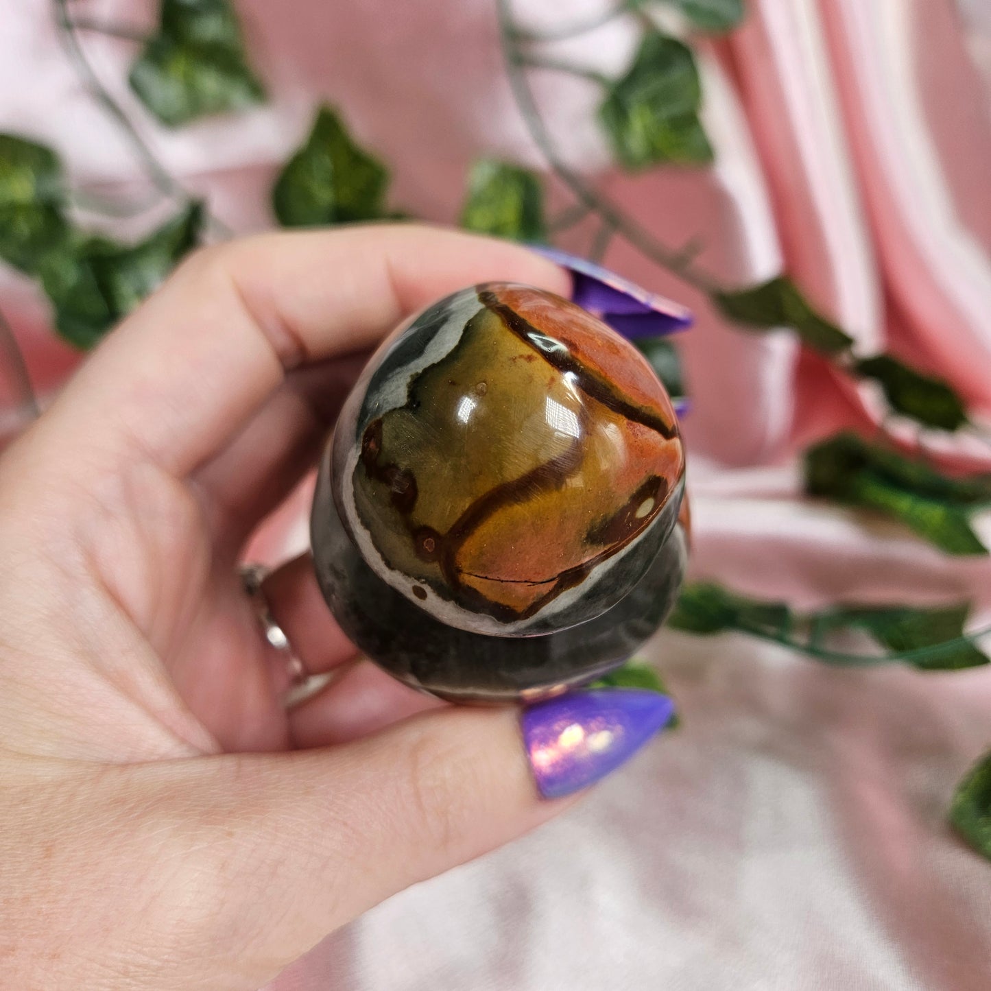 Polychrome jasper mushie 8C
