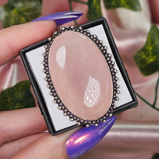 Rose quartz ring size 7.5
