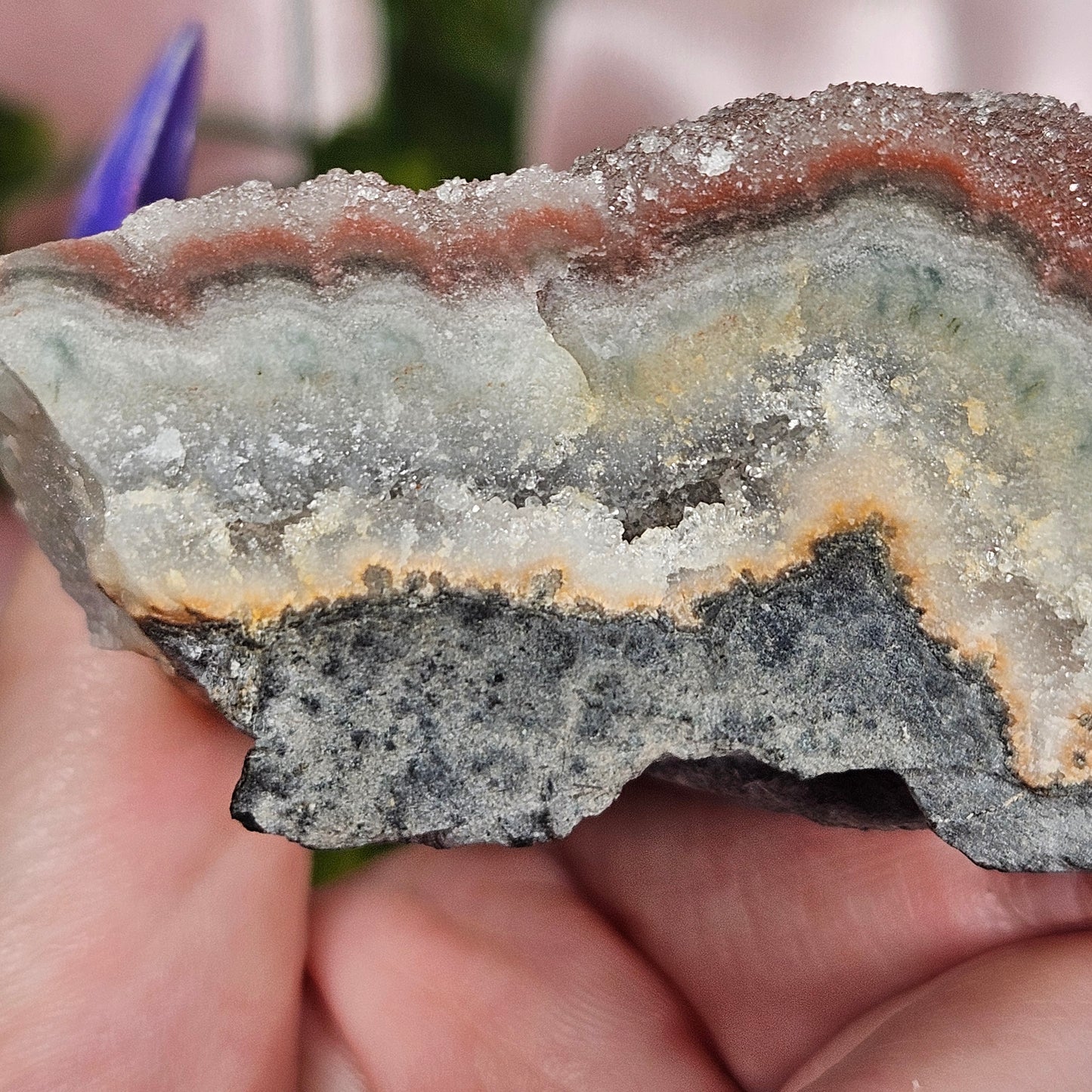 Rainbow amethyst cluster