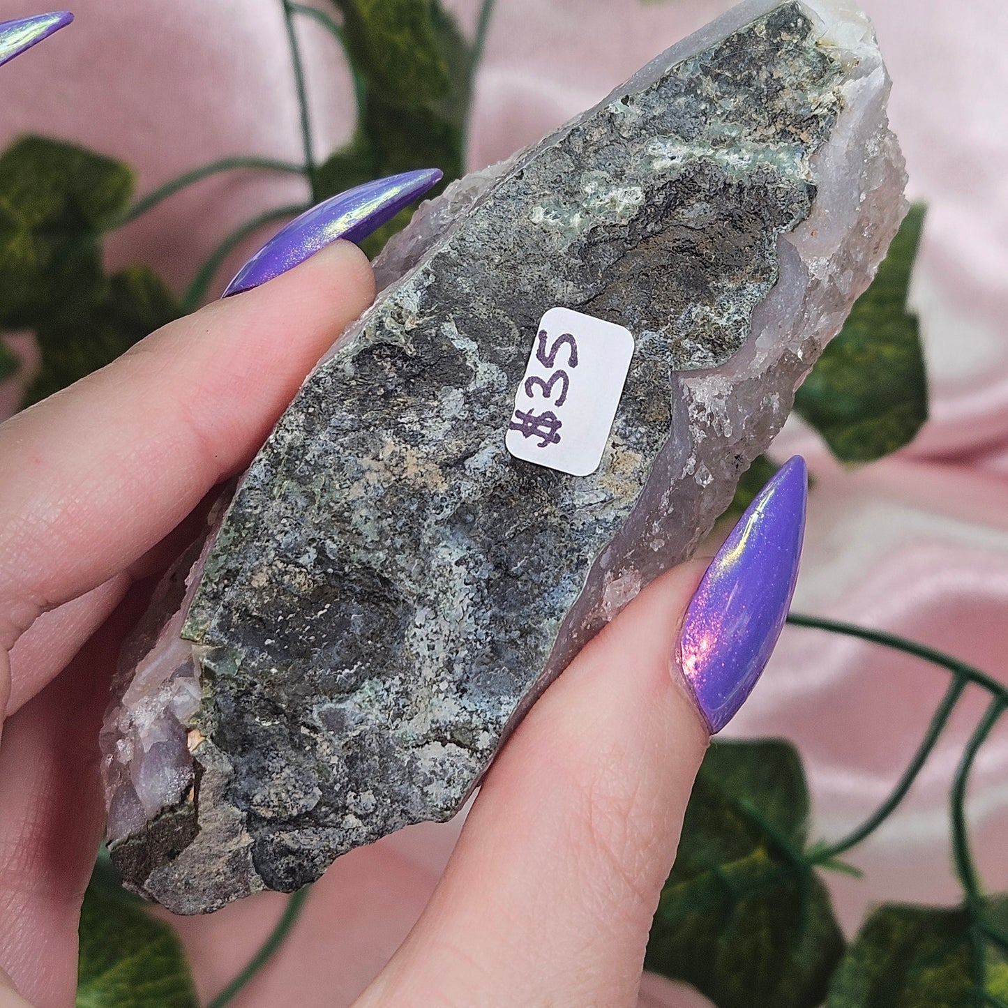 Rainbow amethyst cluster