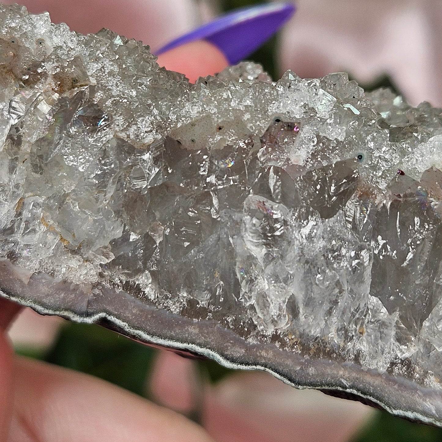 Rainbow amethyst cluster