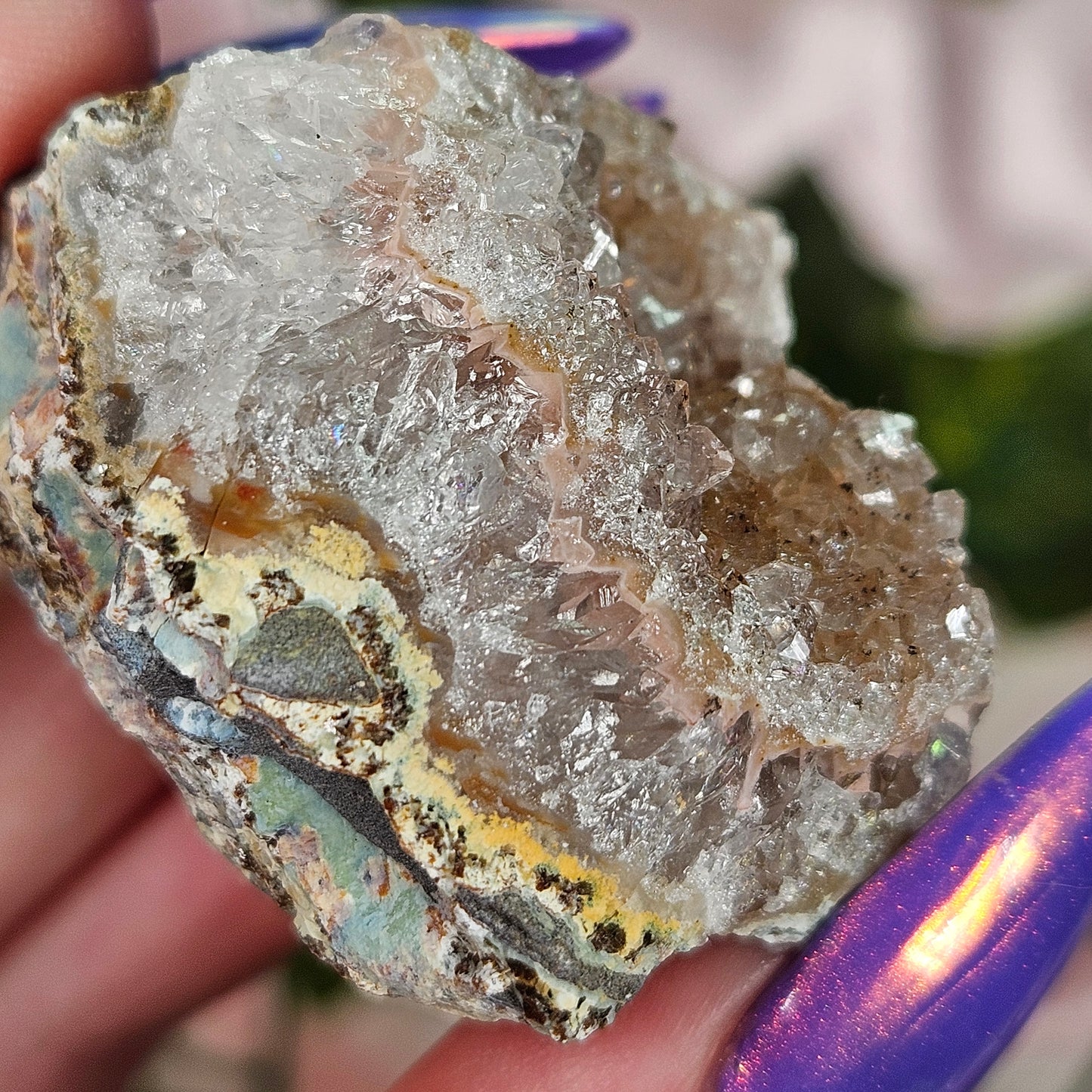 Rainbow amethyst cluster