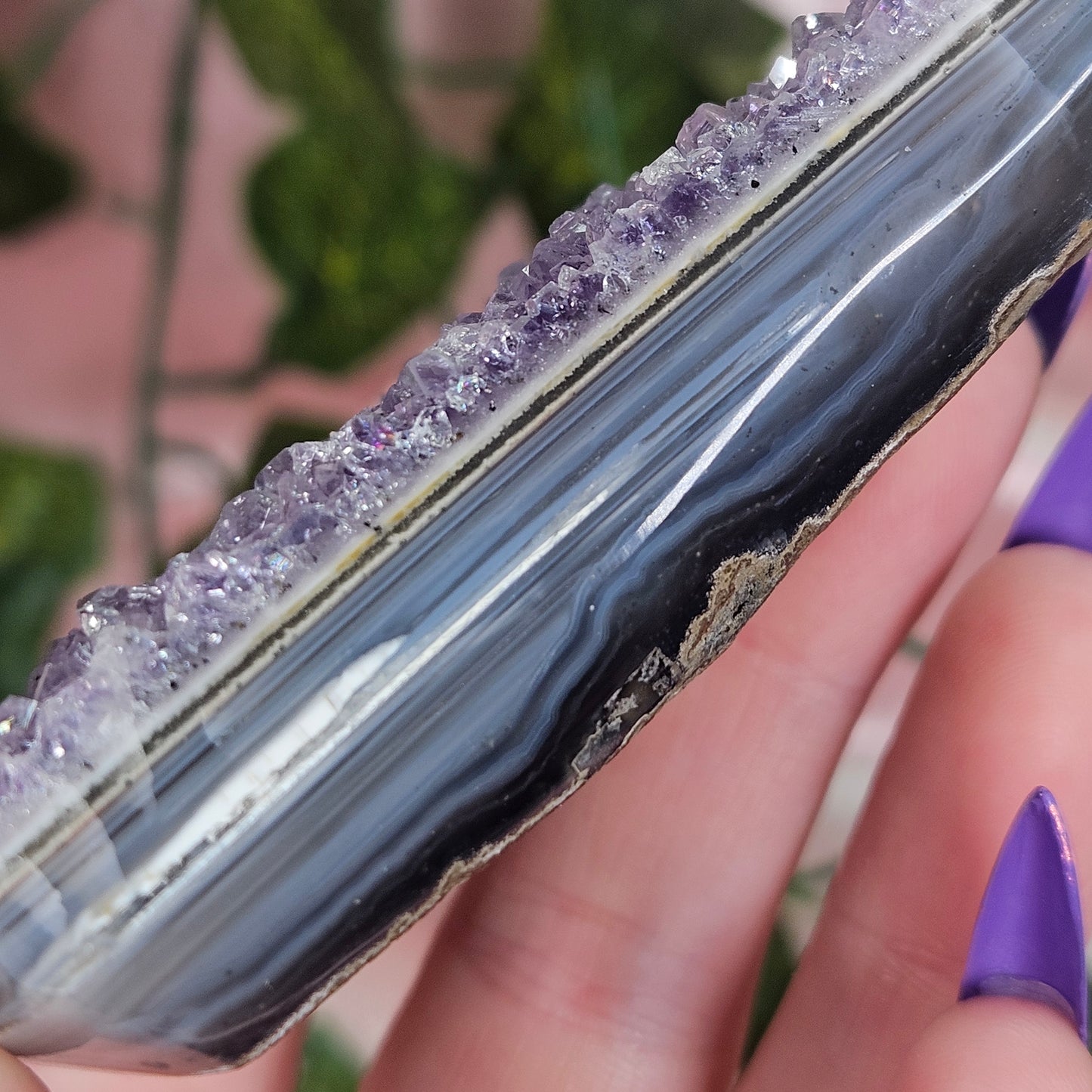 Rainbow amethyst cluster