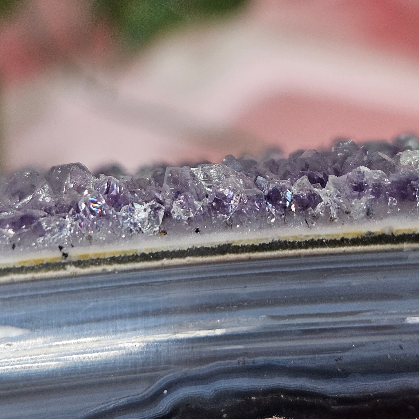 Rainbow amethyst cluster
