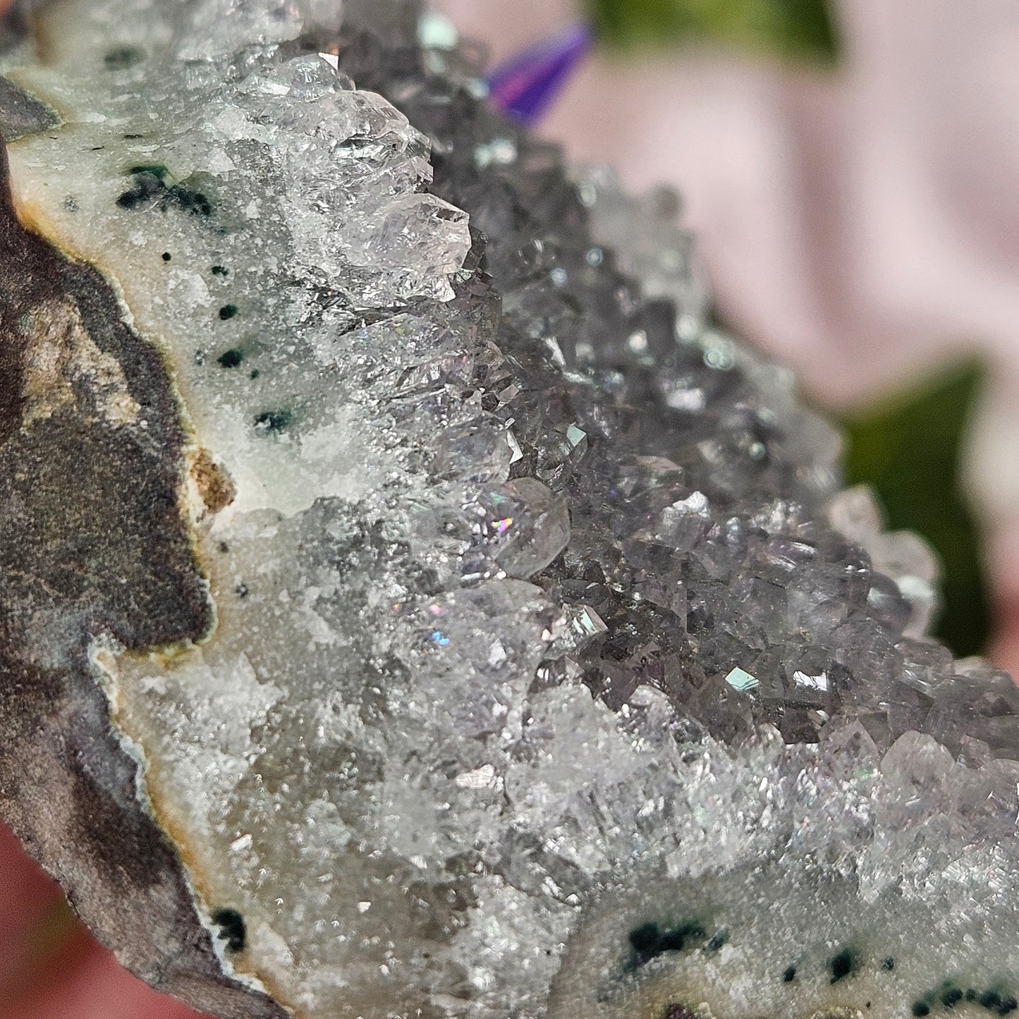 Rainbow amethyst cluster