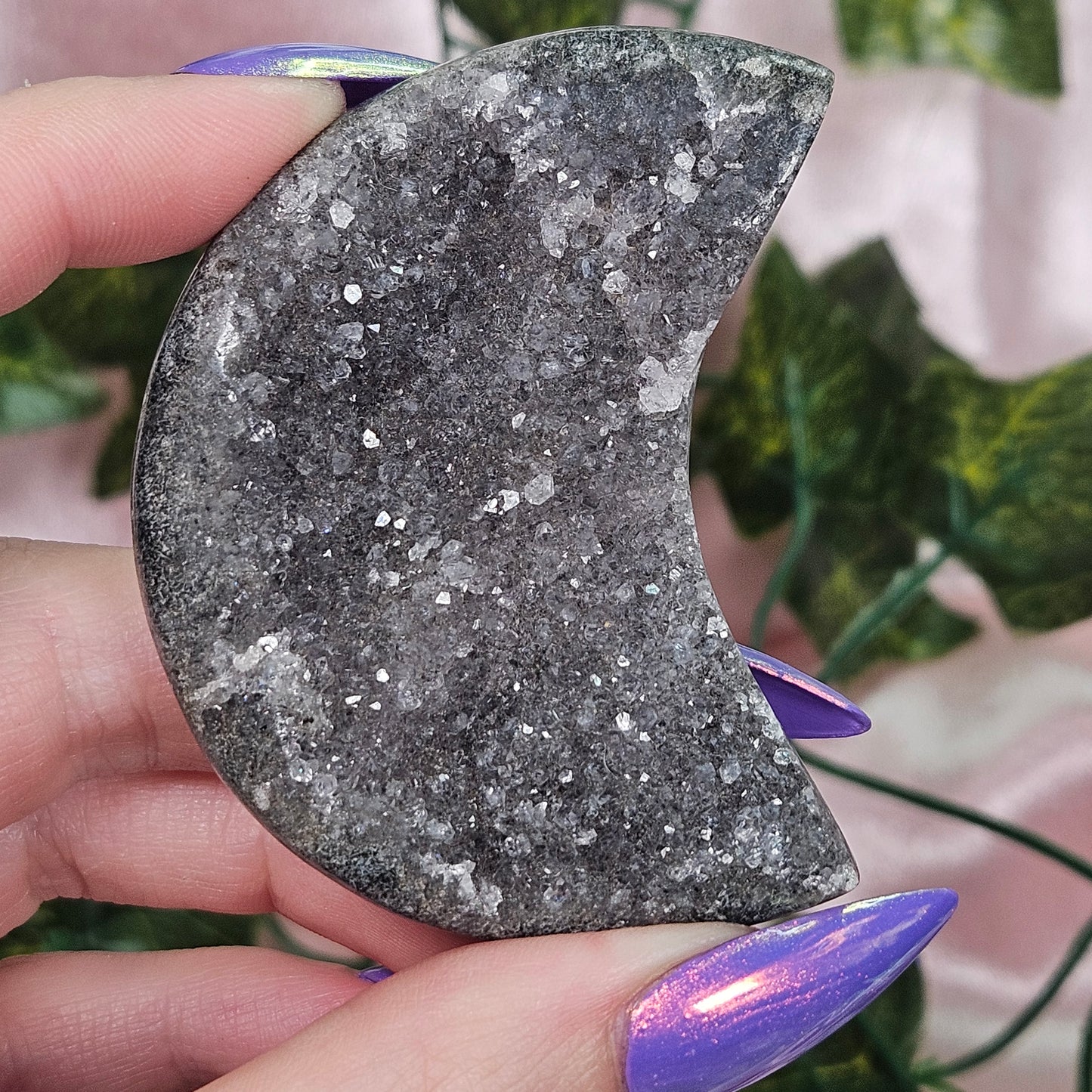 Rainbow amethyst moon cluster