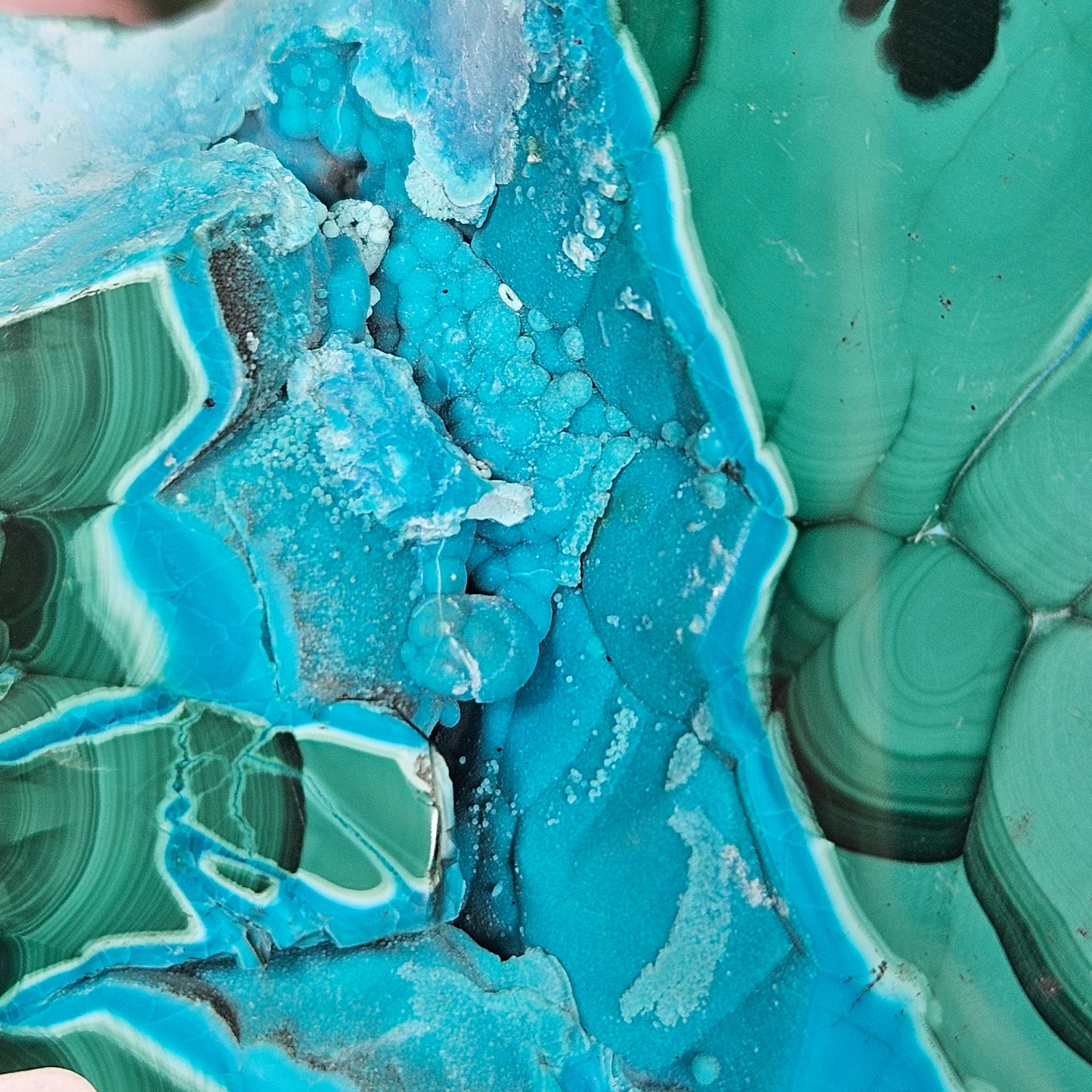 Chrysacolla/ malachite slab