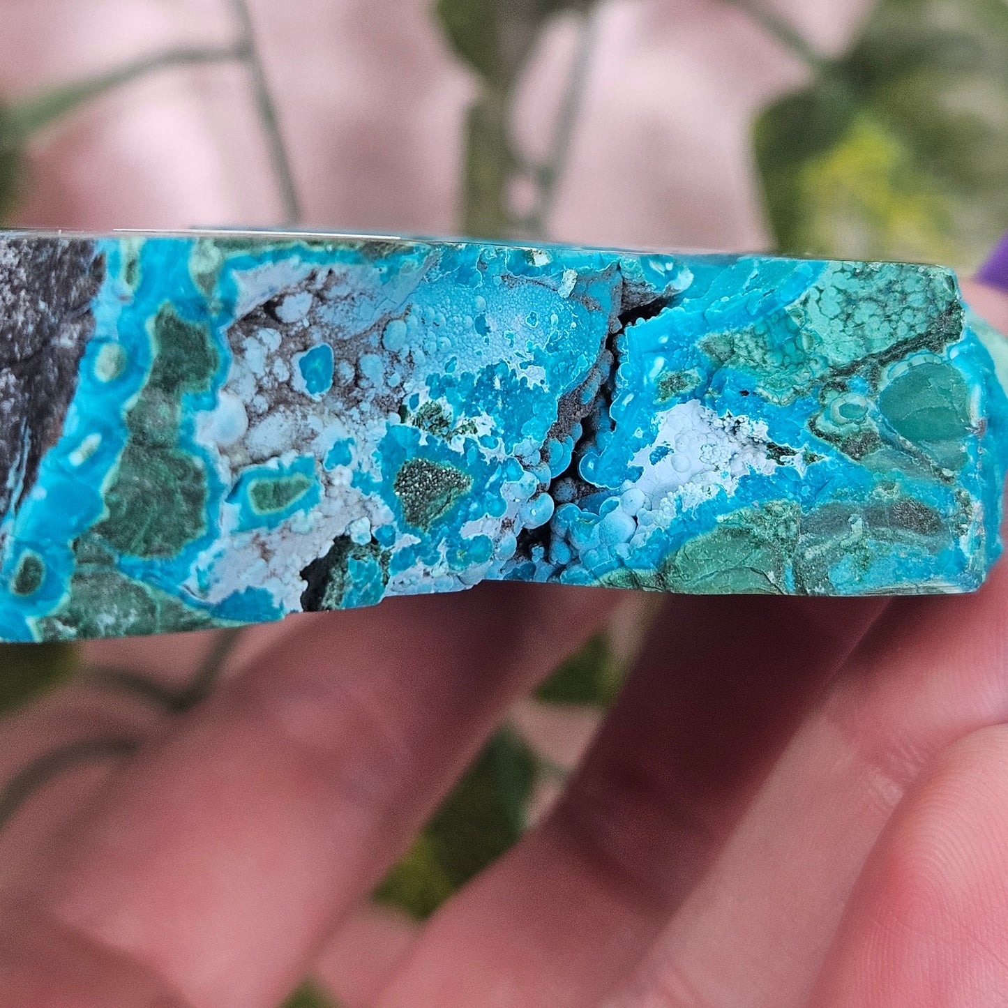 Chrysacolla/ malachite slab