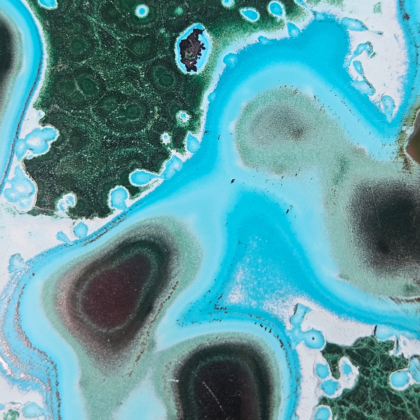 Chrysacolla/ malachite slab