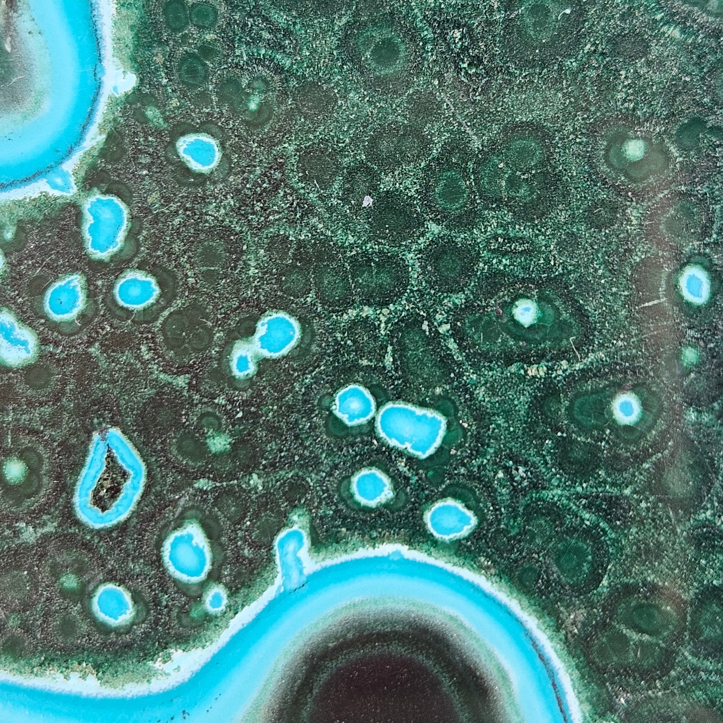 Chrysacolla/ malachite slab