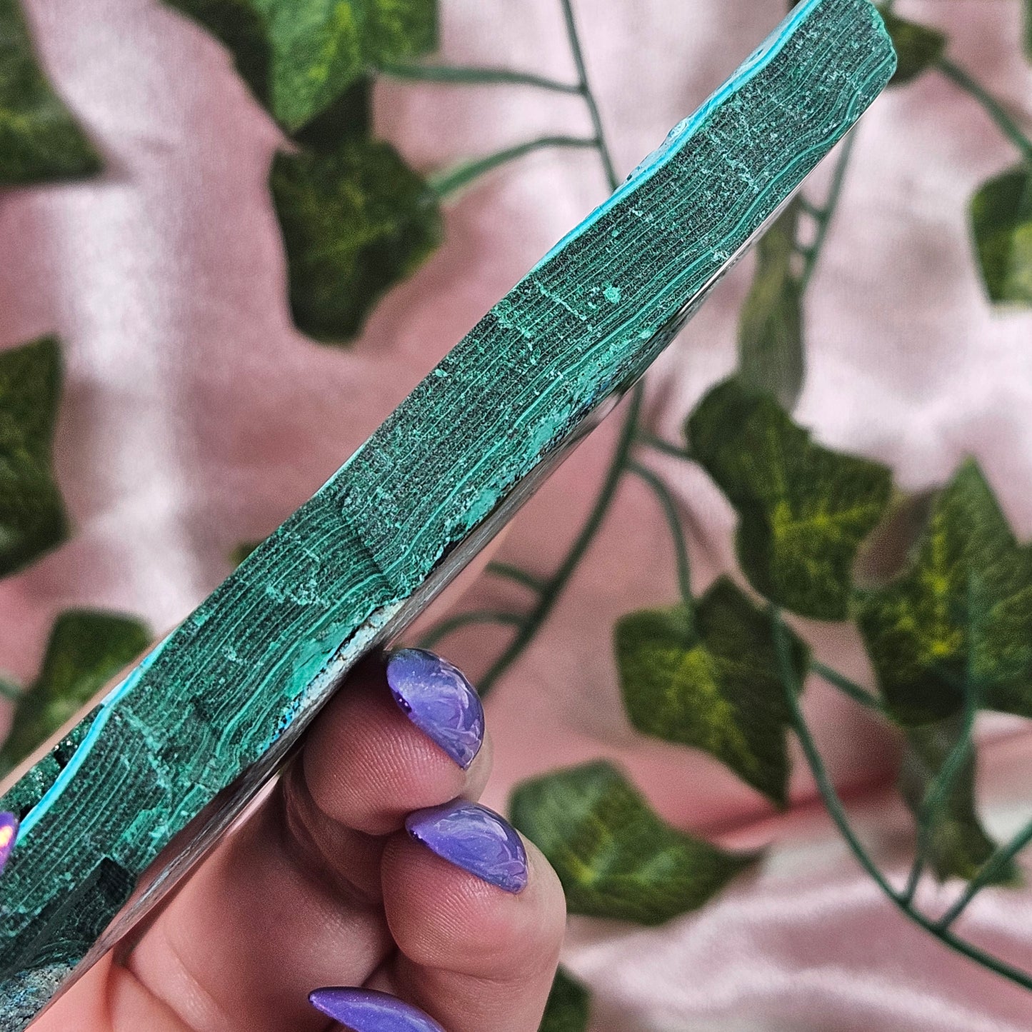 Chrysacolla/ malachite slab