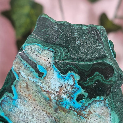 Chrysacolla/ malachite slab