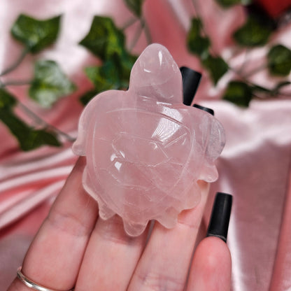 Rose quartz turtle