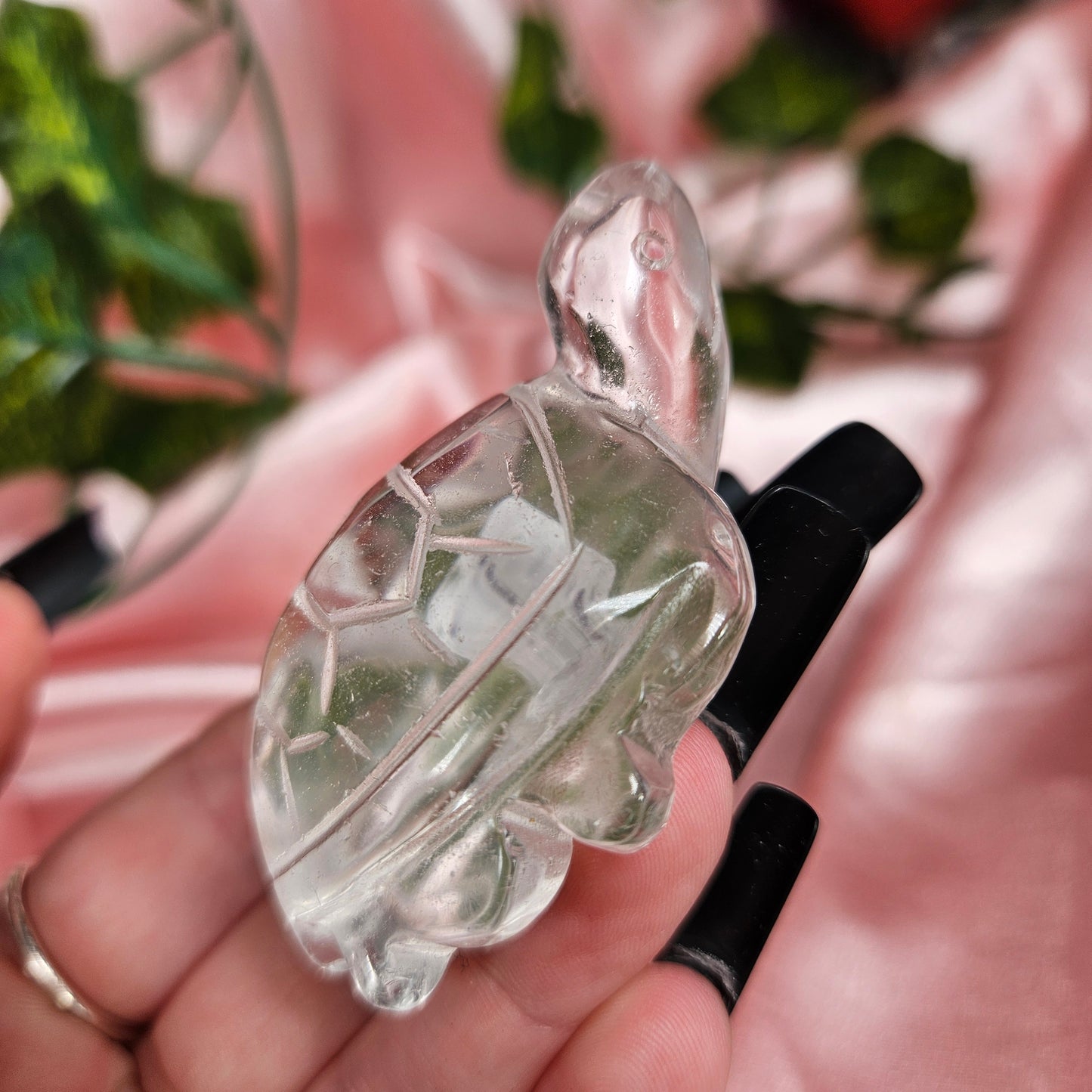 Clear quartz turtle