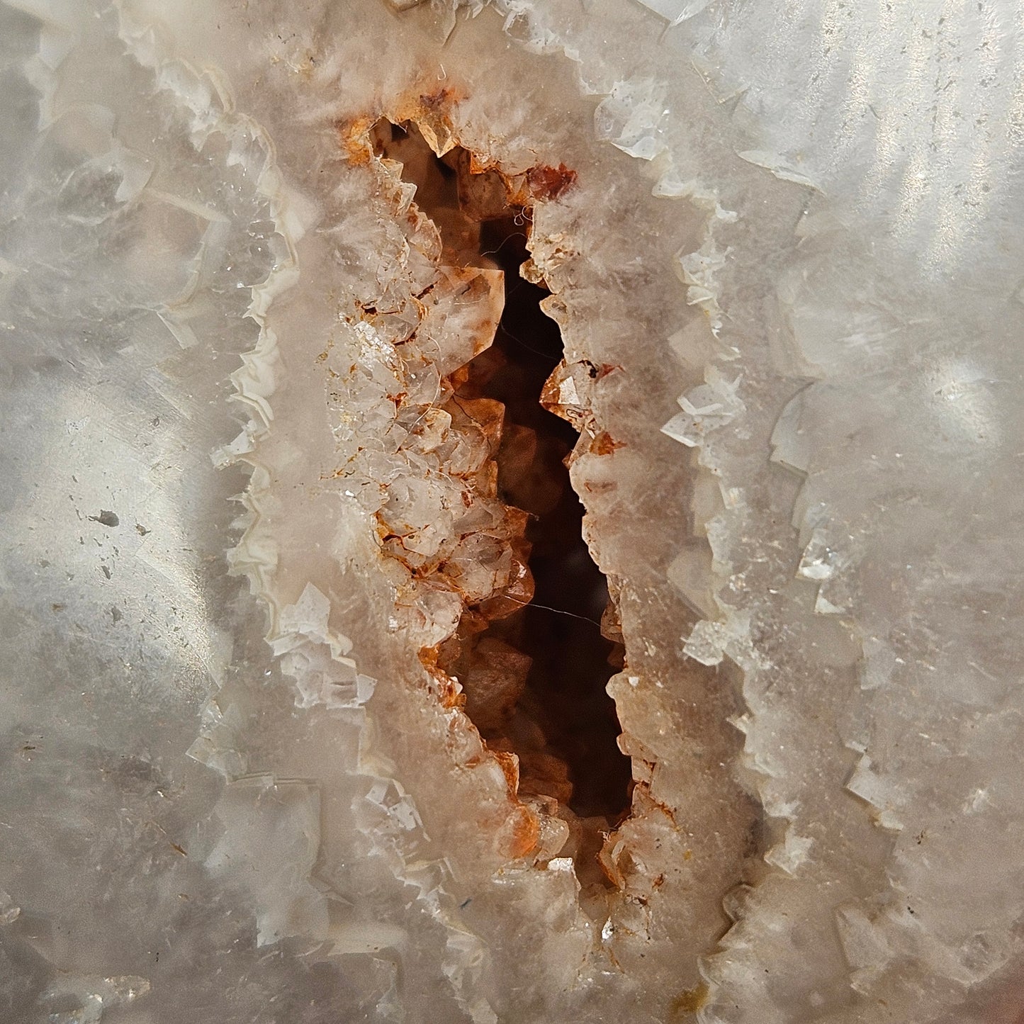 Orca agate druzy heart