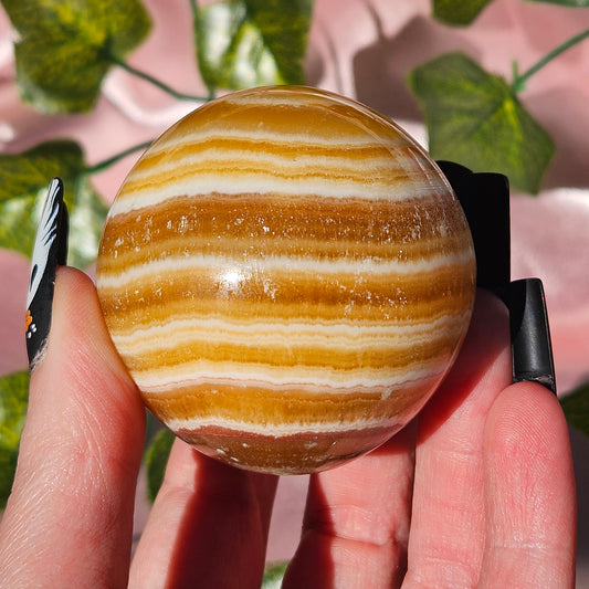 Orange calcite sphere