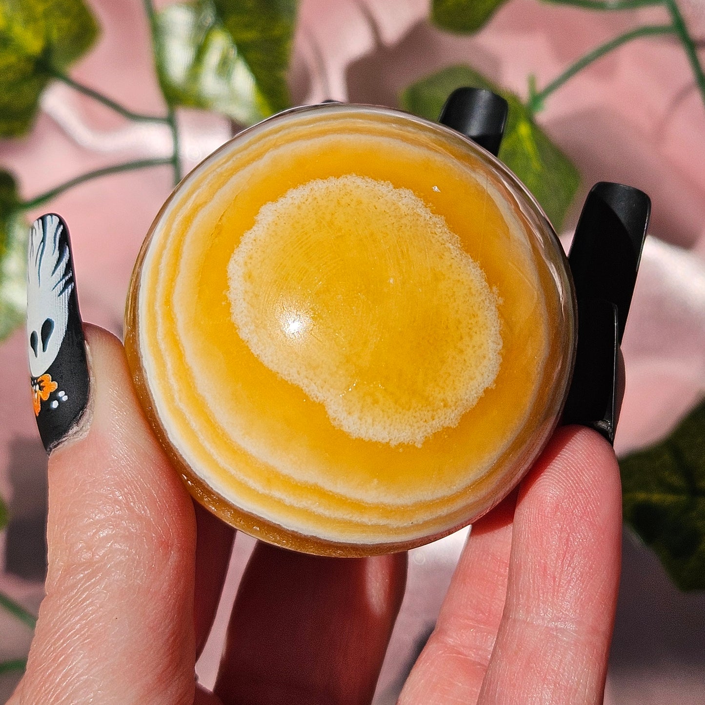 Orange calcite sphere