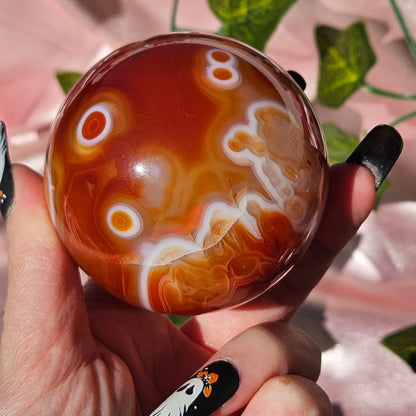 Druzy Carnelian sphere