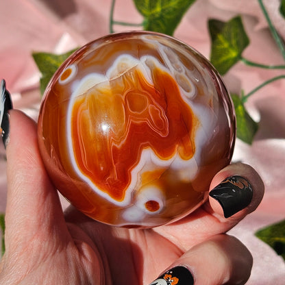 Druzy Carnelian sphere