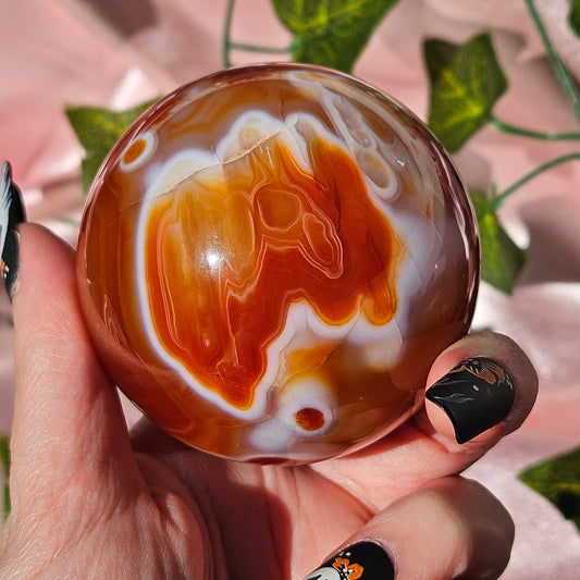 Druzy Carnelian sphere