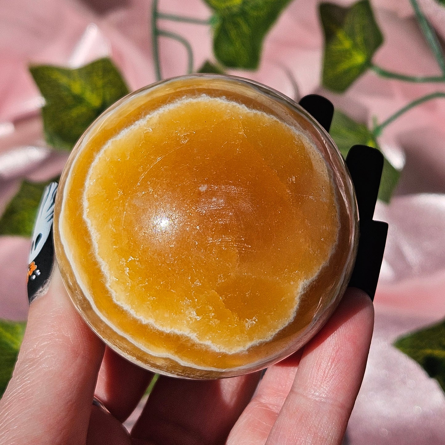 Orange calcite sphere