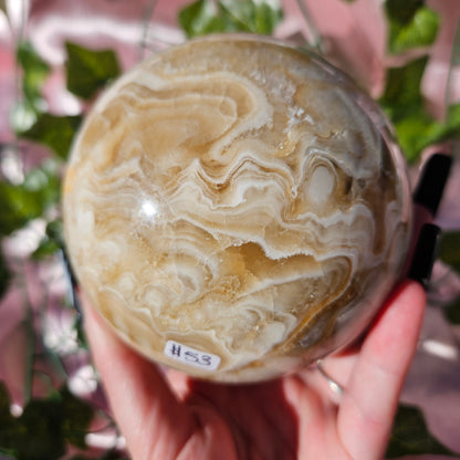 Chocolate calcite sphere