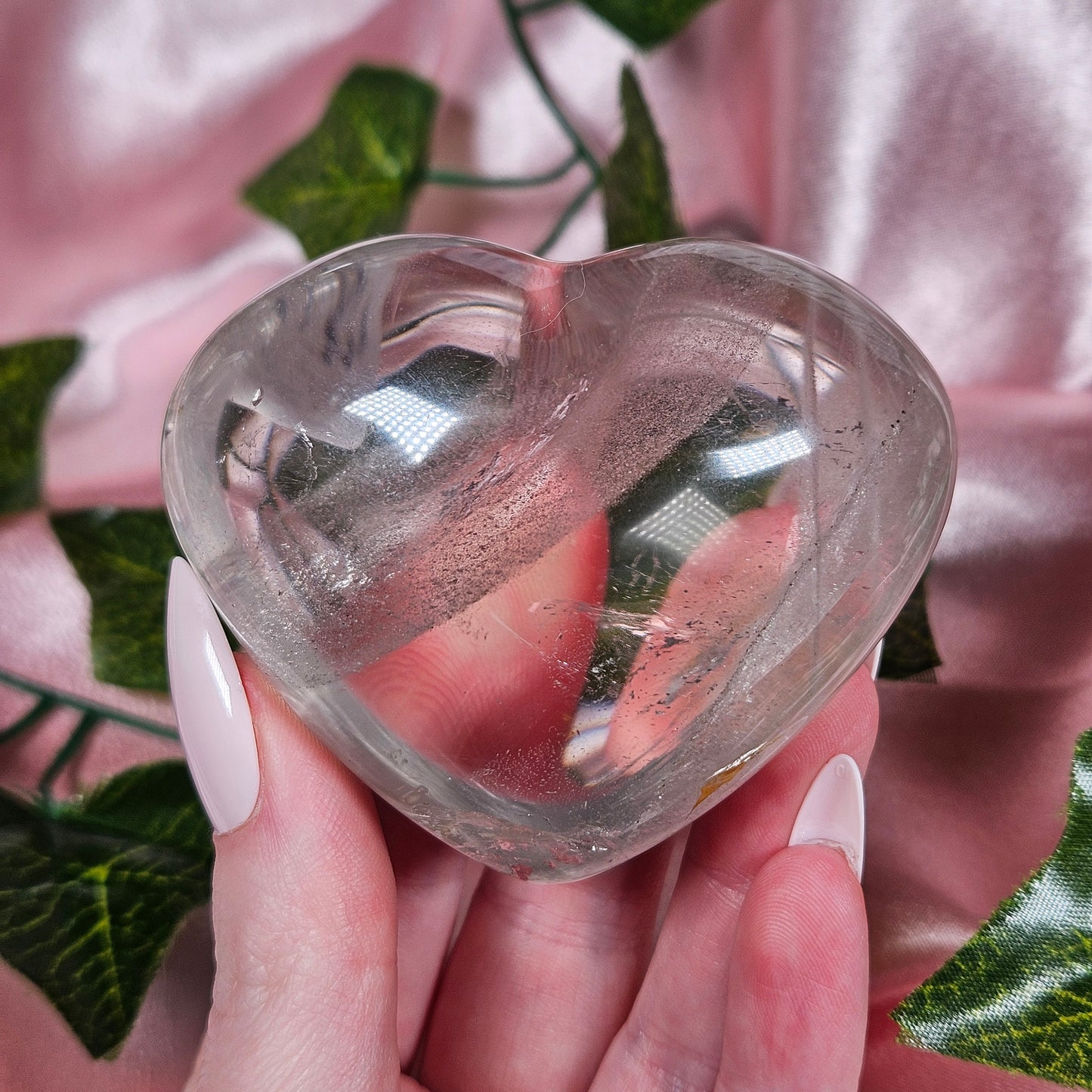 Clear quartz heart