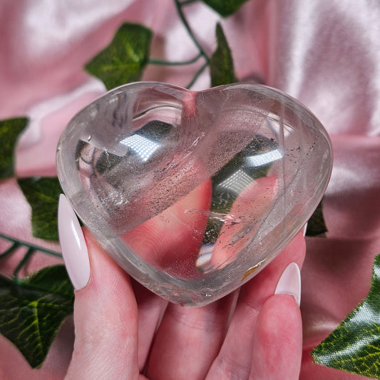 Clear quartz heart