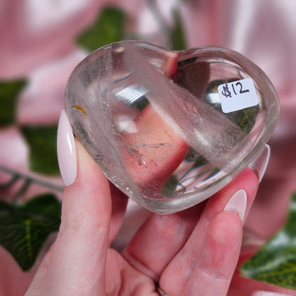 Clear quartz heart