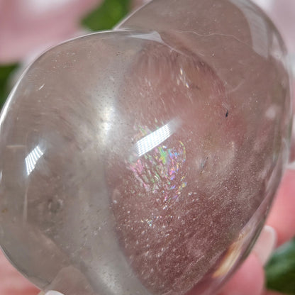 Clear quartz heart