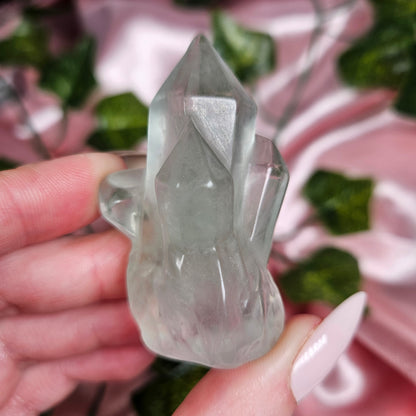 Fluorite crystal cluster carving