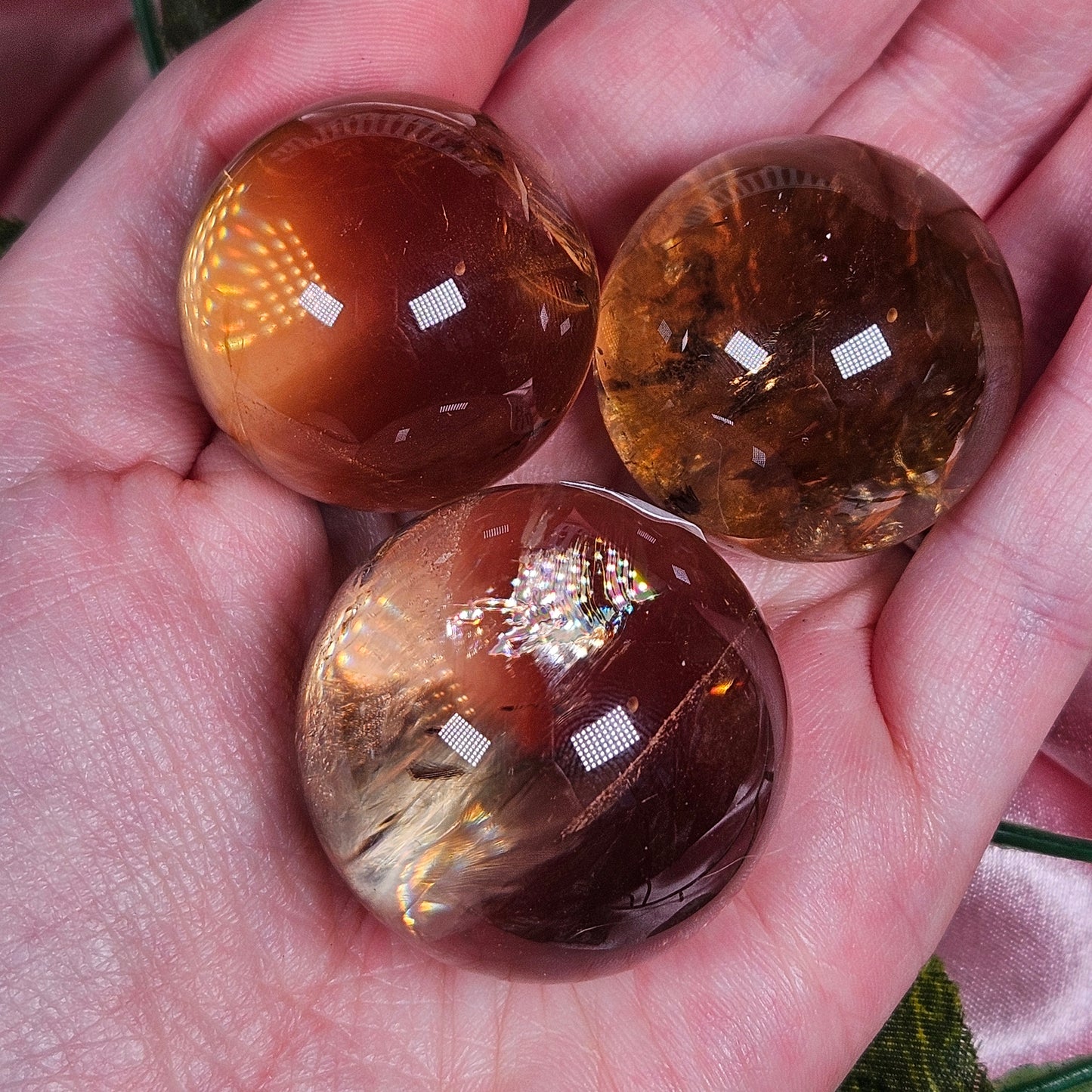 High quality natural citrine sphere