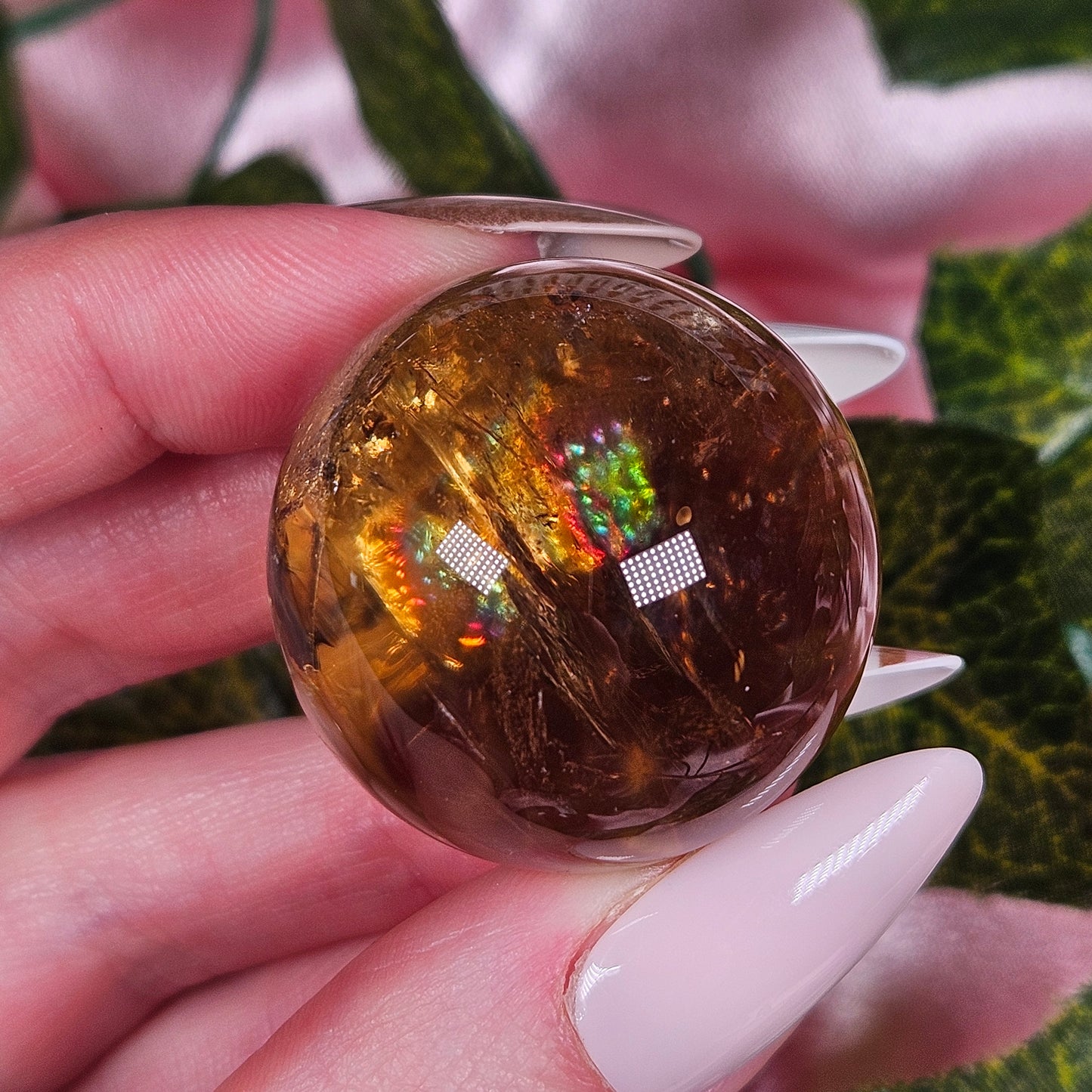 High quality natural citrine sphere