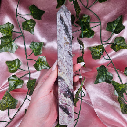 Pink tourmaline tower