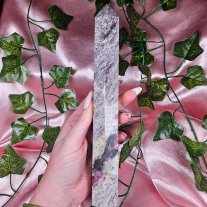 Pink tourmaline tower