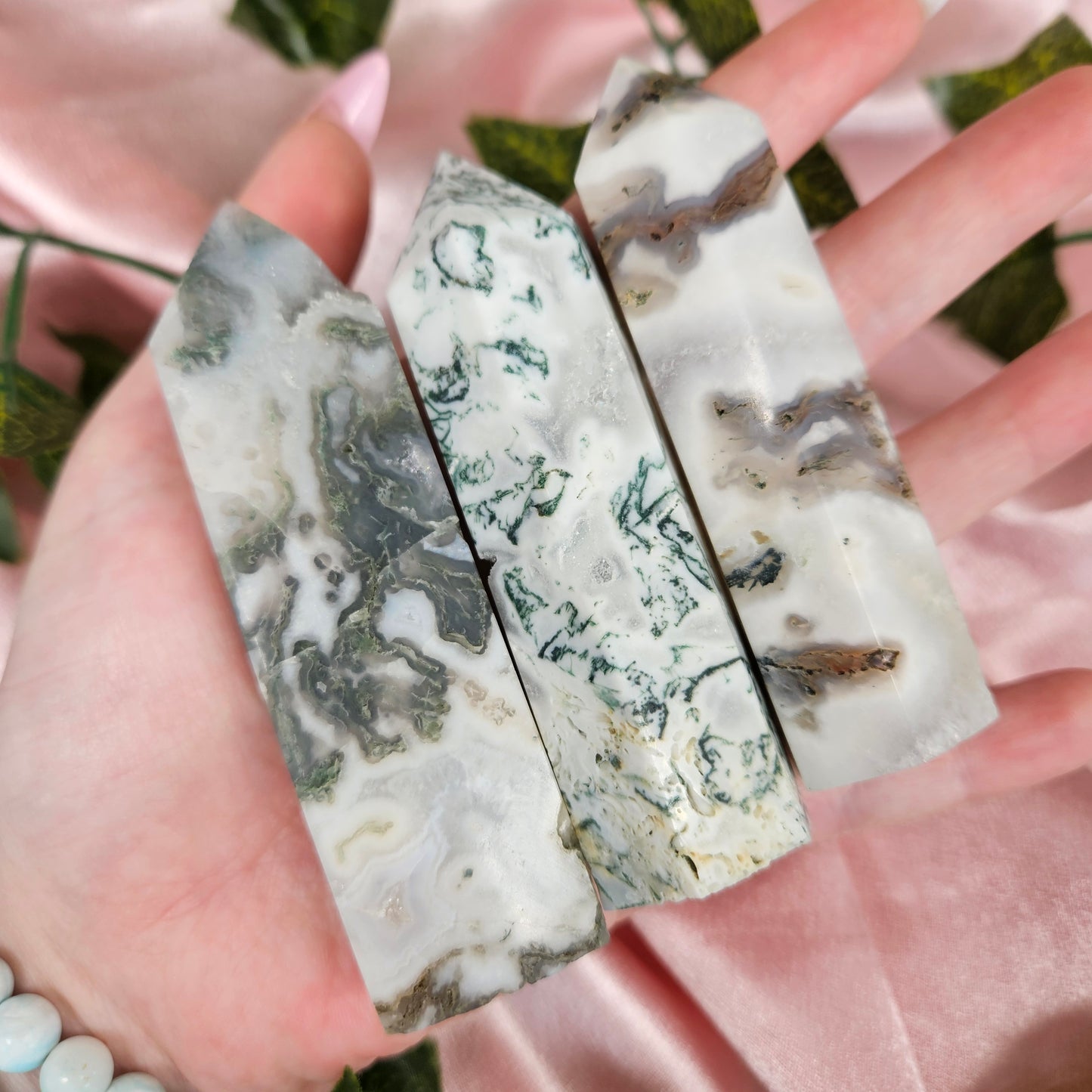 Moss agate tower