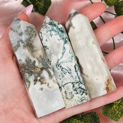Moss agate tower