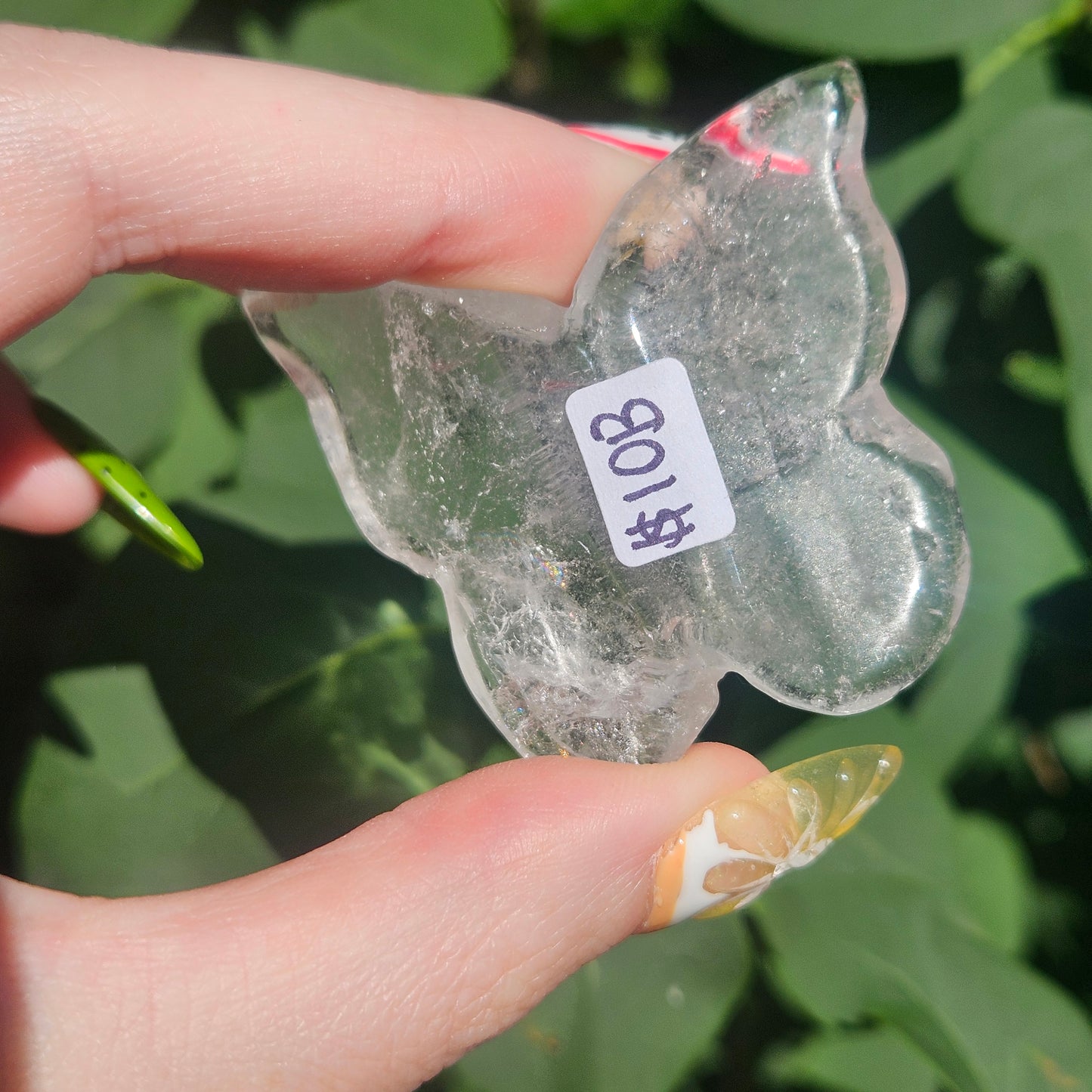 Clear quartz 3D butterfly