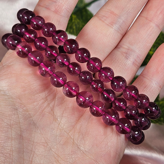 Pink fluorite bracelet