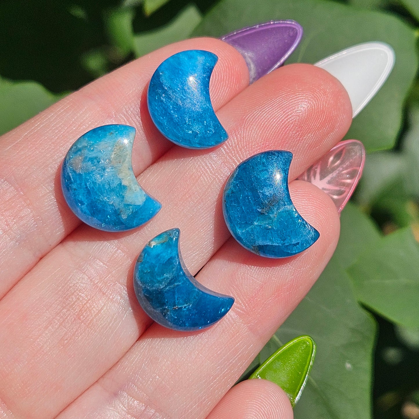 Mini blue apatite moon