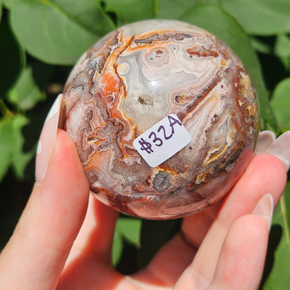 Druzy Mexican lace agate sphere