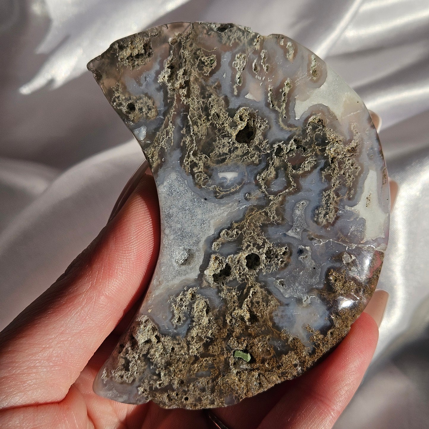 Moss agate moon