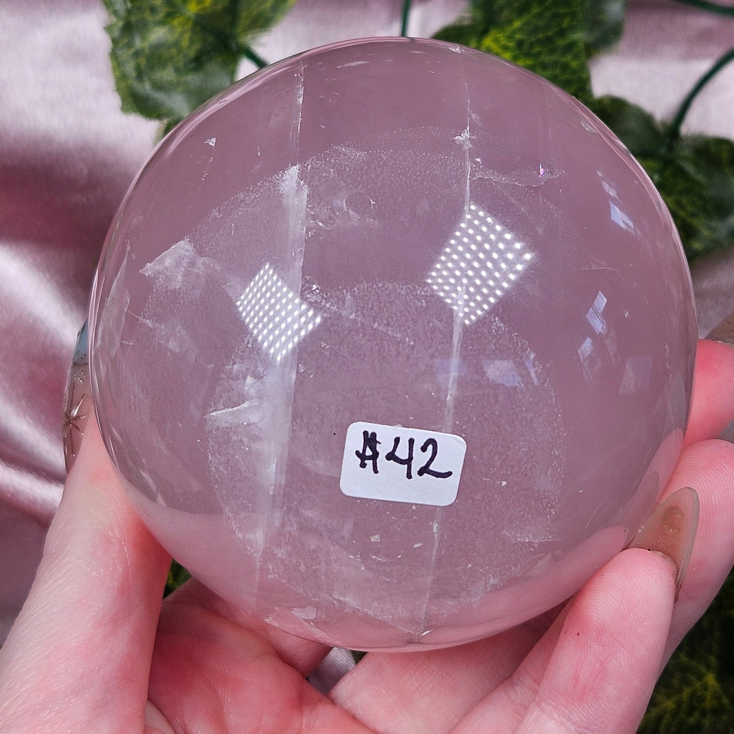 Rose quartz sphere